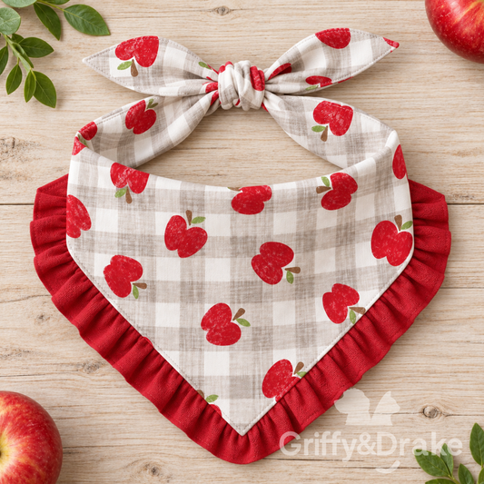 Apple of My Eye Ruffled Bandana